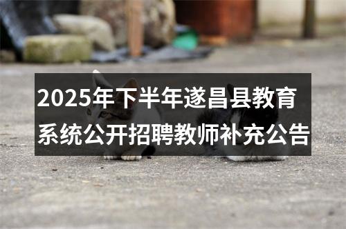 2025年下半年遂昌县教育系统公开招聘教师补充公告 图片
